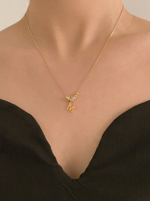 [단독]deep is your two hearts necklace (Silver 925)
