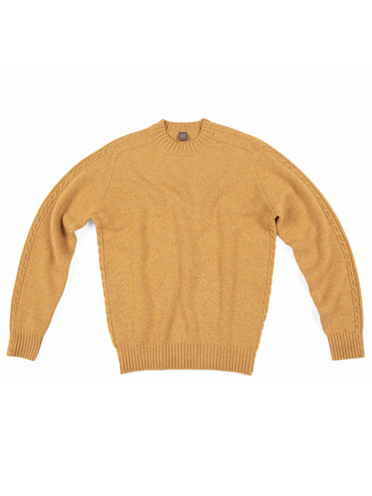 Cable Crewneck_Mustard