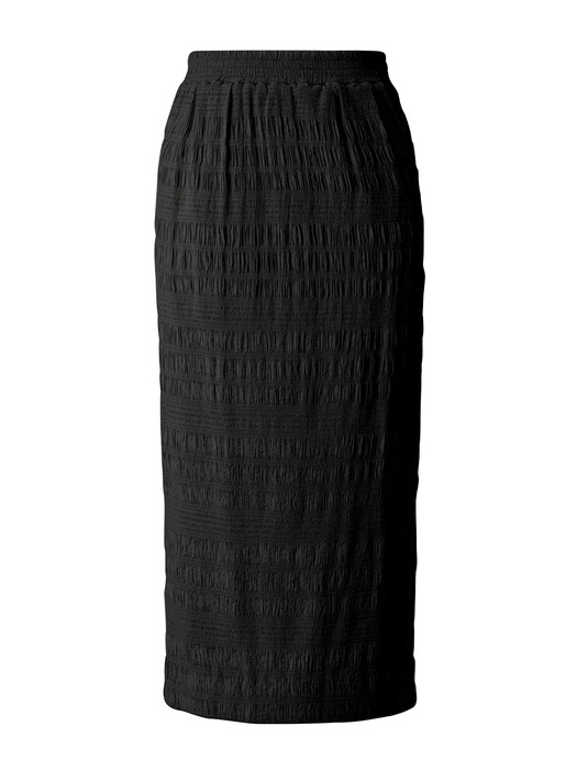Crinkle banding skirt - Black