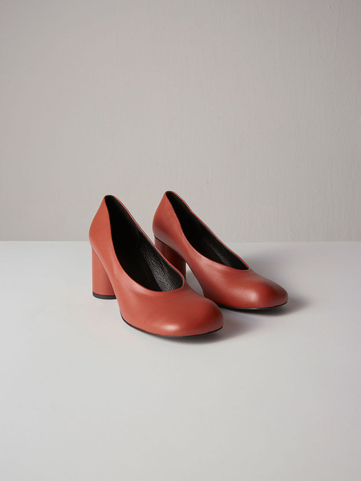 Luna Pumps Leather Brick