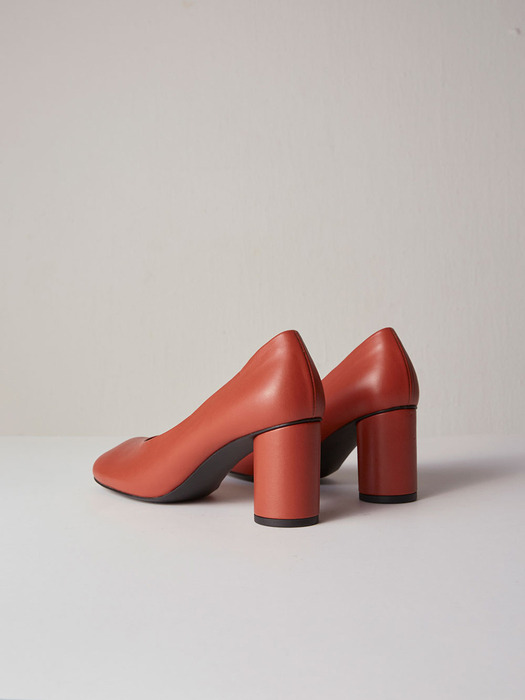 Luna Pumps Leather Brick