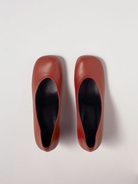 Luna Pumps Leather Brick