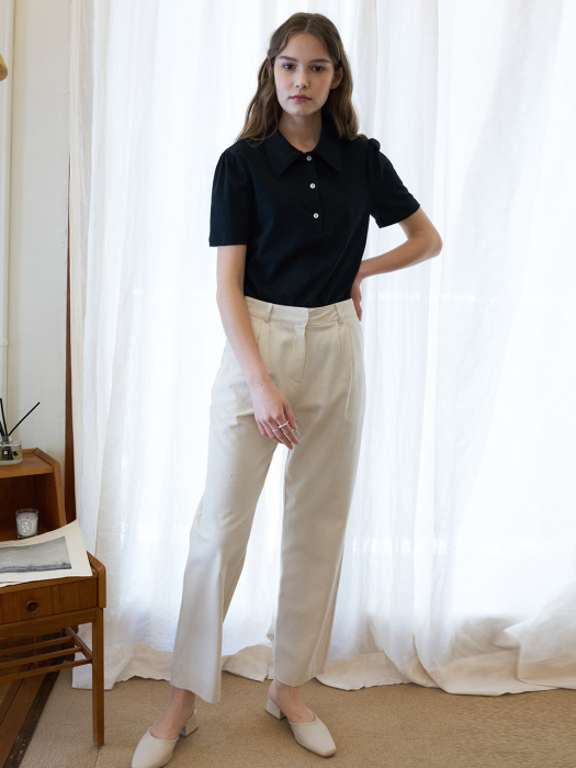 [리퍼브]LTG3 LINEN SLACKS(IVORY)