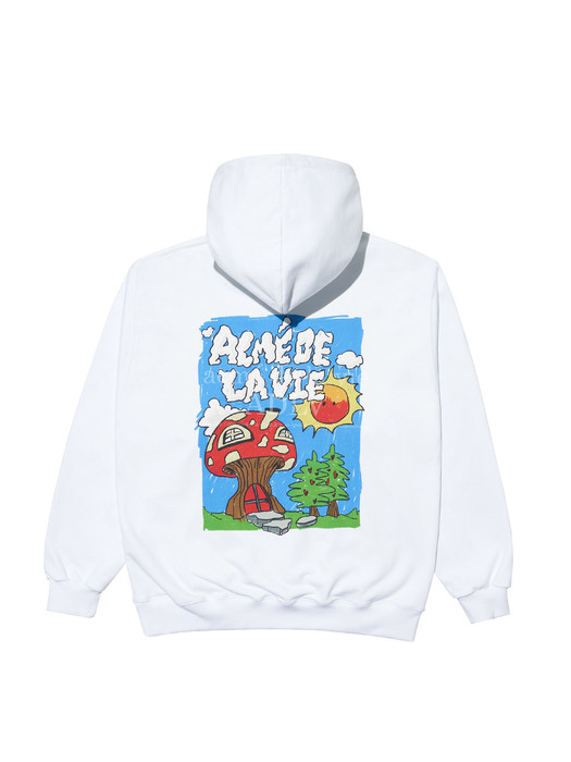 MUSHROOM VILLAGE HOODIE WHITE