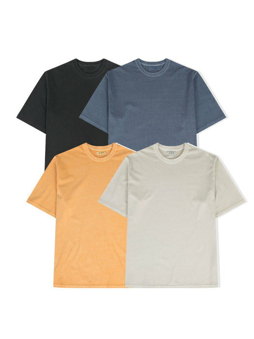 21S/S 피그먼트 세미오버핏 티셔츠 (4color)
