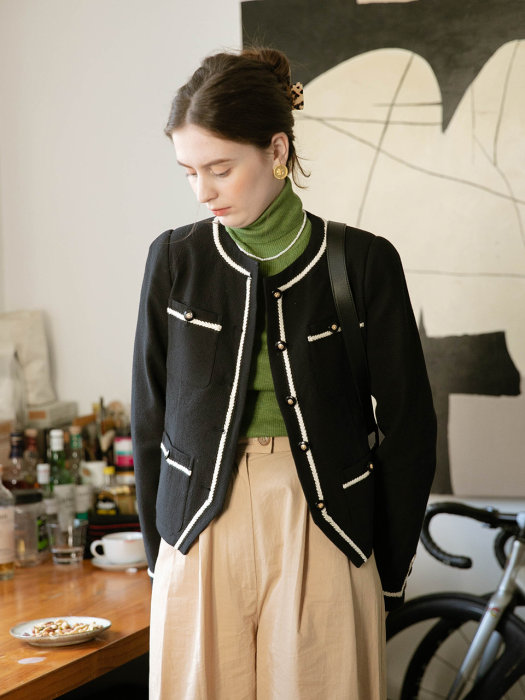 JENNY herringbone tweed jacket (2colors)