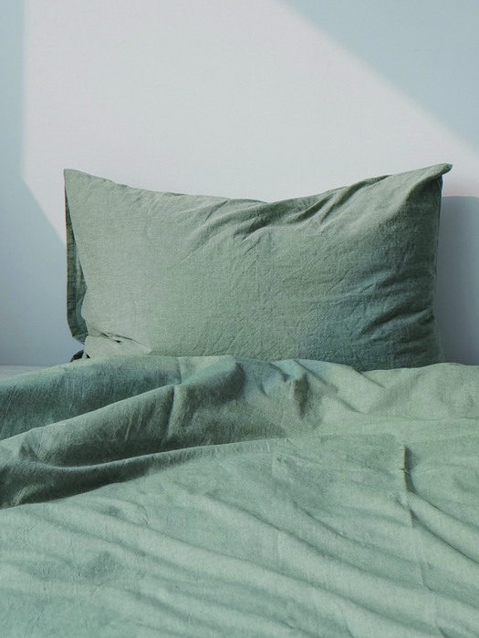 Washed Green duvet cover