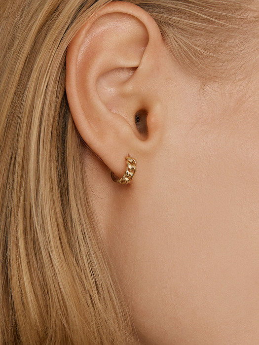 Chain Onetouch Earrings (14K Gold) #P22