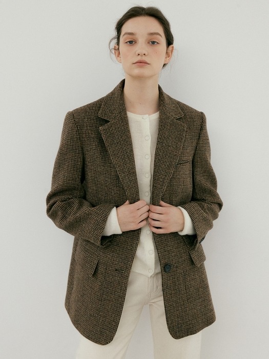 wool overfit jacket (brown)