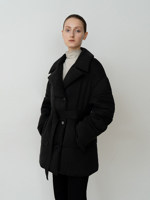 QUILTED SHELL PADDED OVERSIZED JACKET