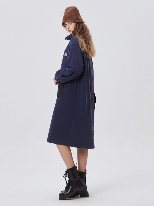 Wappen Fleece Anorak Dress_QWDAX21640NYD