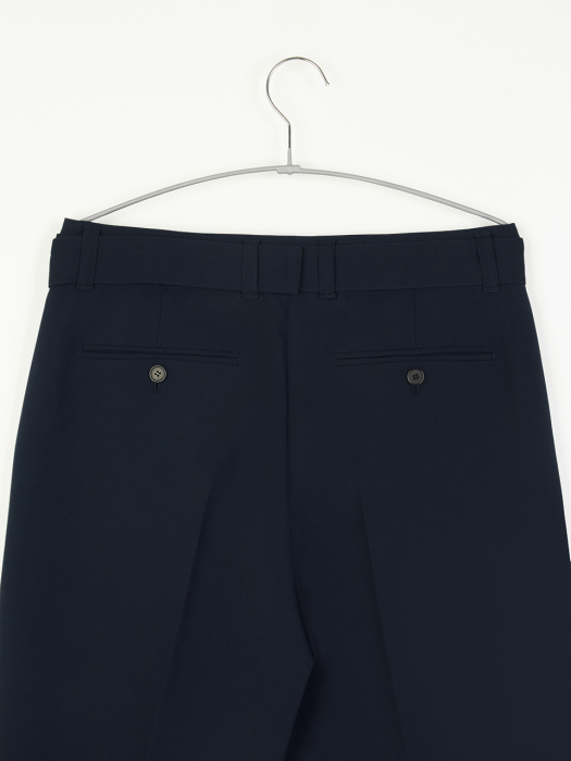 Ponte Semi Wide Pants (Navy)