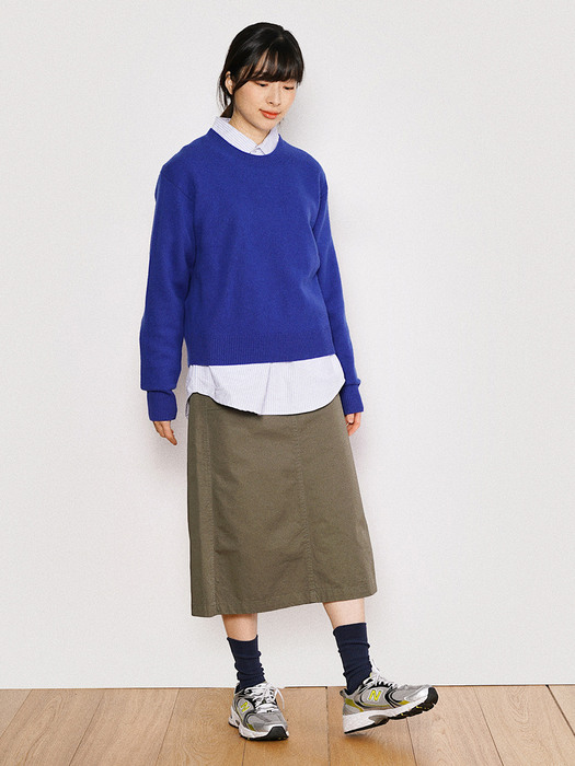 CITY COTTON FATIGUE SKIRT (OLIVE)