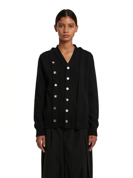 Double Collar Cardigan_Black