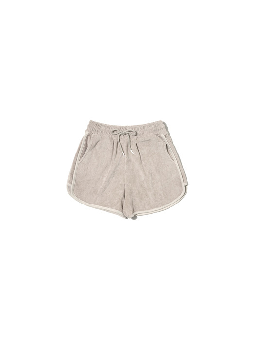 P3703 Soft terry shorts_Beige