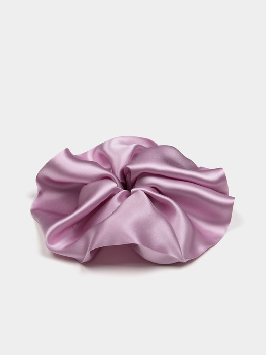 Silk Scrunchie (L) - Lavender