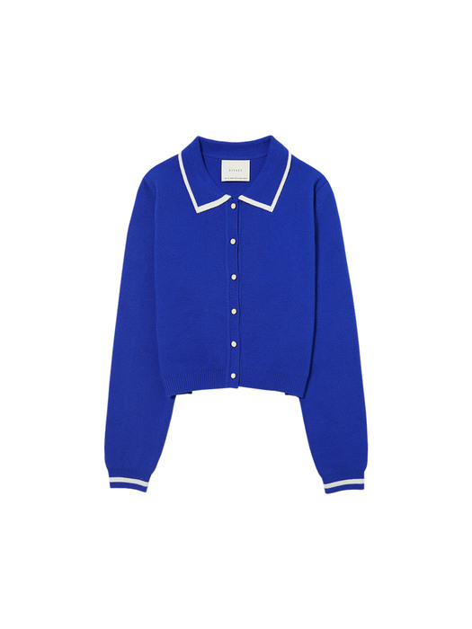 SI SKN 2028 extra fine wool knit cardigan_Cobalt blue