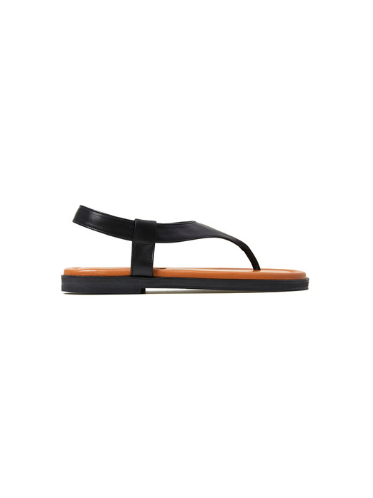 20mm Pacific Leather Flip-flop Sandal (BLACK)
