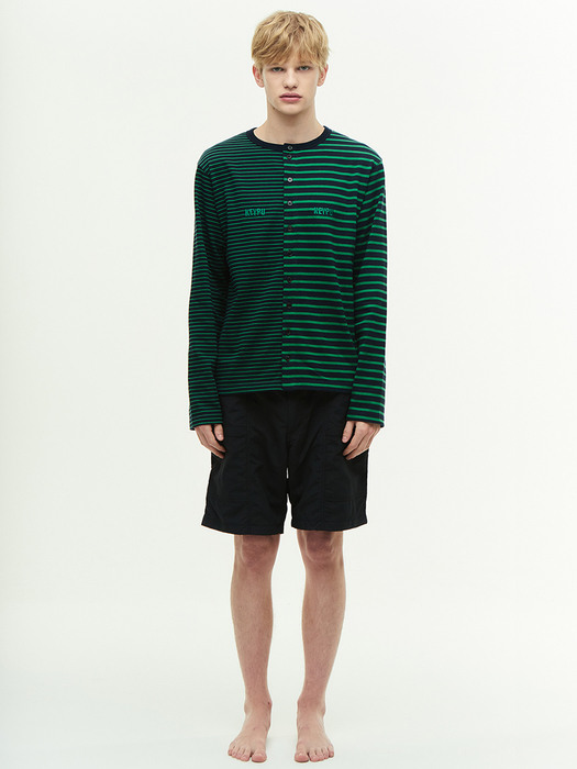 FORK STRIPE T-SHIRT GREEN