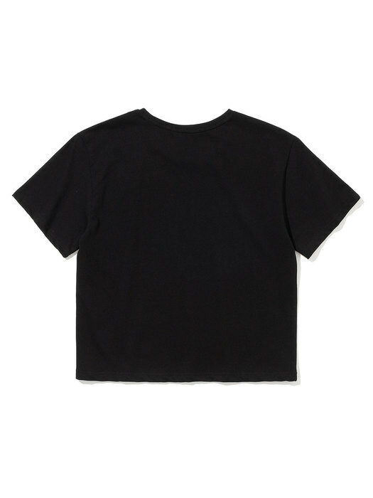 Fluffy Lump Crop T-shirt [BLACK]