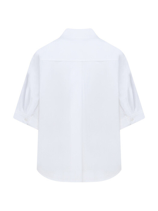 [단독]Cotton Placket Shirt-White
