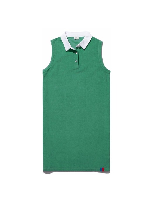 THE TERRY POLO DRESS - GREEN