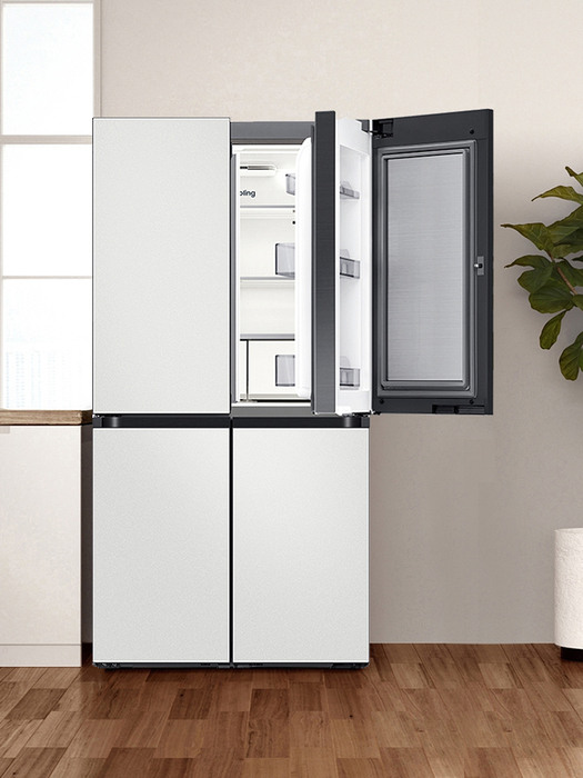 삼성전자 비스포크 냉장고 RF85B923101 1등급 4도어 코타화이트 푸드쇼케이스 (설치배송/인증점)