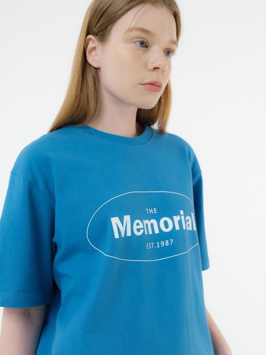 (UNISEX) Memorial Round Logo T-Shirt 티셔츠 (블루)