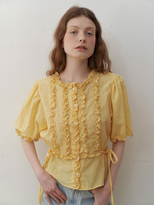 Sonia frill blouse (yellow)