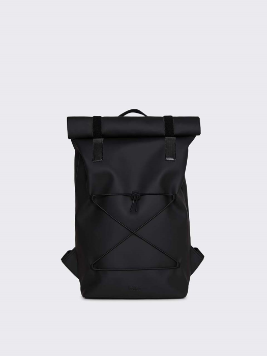 Velcro Rolltop Backpack Black