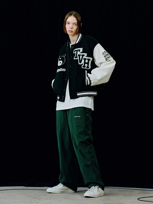 YIN YANG VARSITY JACKET GREEN