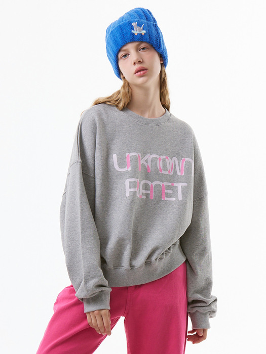 UP-313 로고 스웻셔츠_LOGO SWEATSHIRT  MELANG