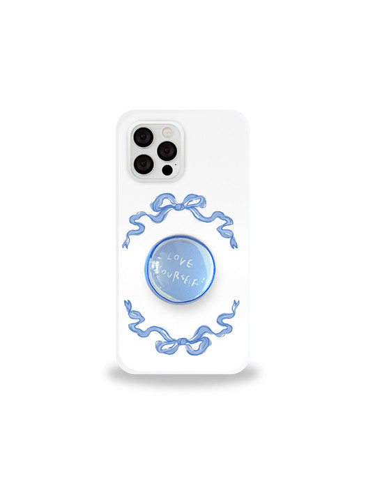 [SET] Present series : Blue ribbon I phone case 