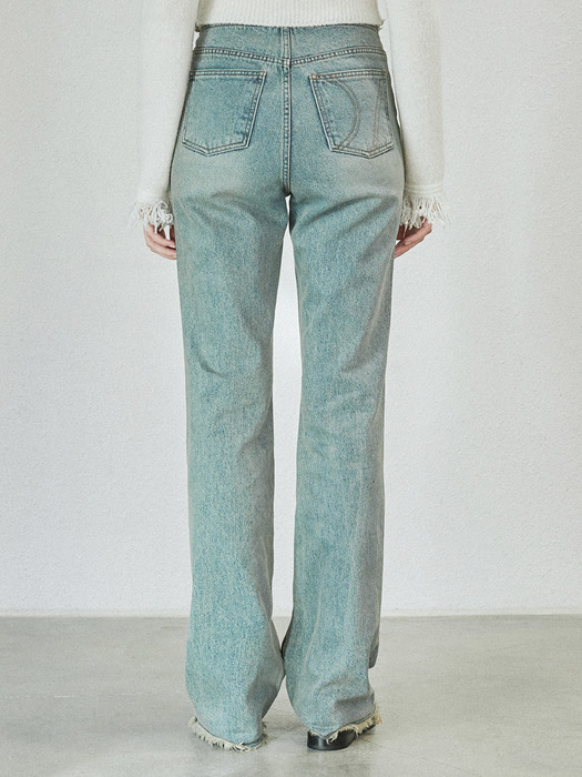 GRUNGE WASHING DENIM PANTS (blue)