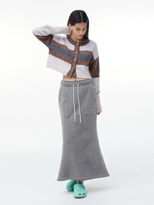 Camel Jersey Skirt (Melange Gray)