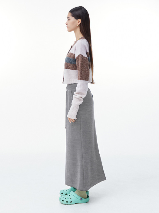Camel Jersey Skirt (Melange Gray)