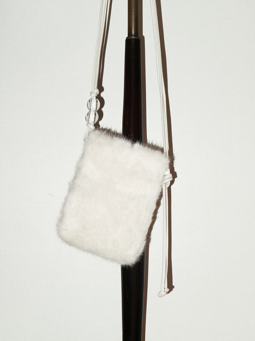Fur Mini Cross Bag [White]