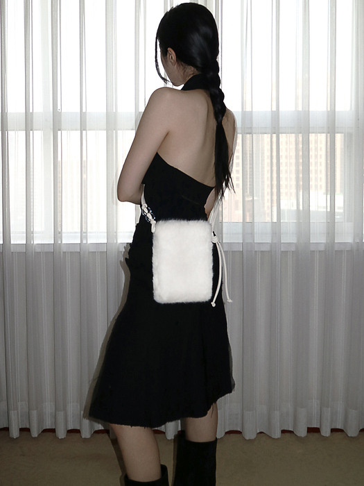 Fur Mini Cross Bag [White]