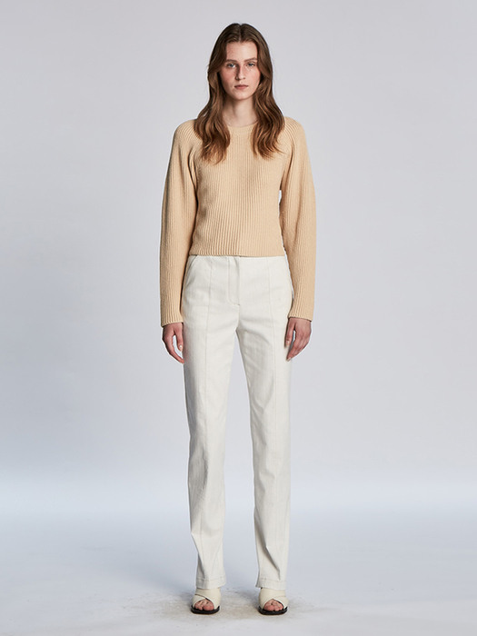 BACK POINT BCI COTTON KNIT PULLOVER (IVORY)