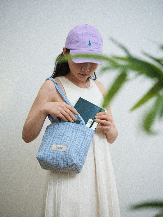 Tweed Mini Bag_Blue