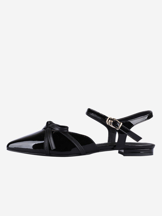 Ribbon-holic Slingback Sandal  1cm/3cm _ Black