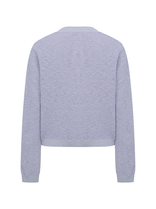 Tweed Crop Cardigan[LMBCSPKN168]-Lavender