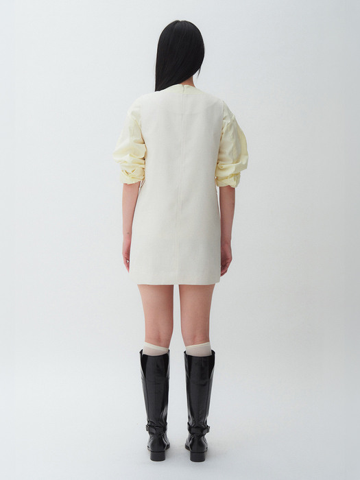 Sleeveless Square Dress_Ivory