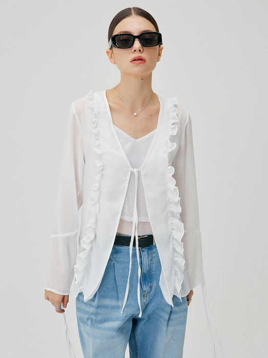 Frill String Blouse [2color]
