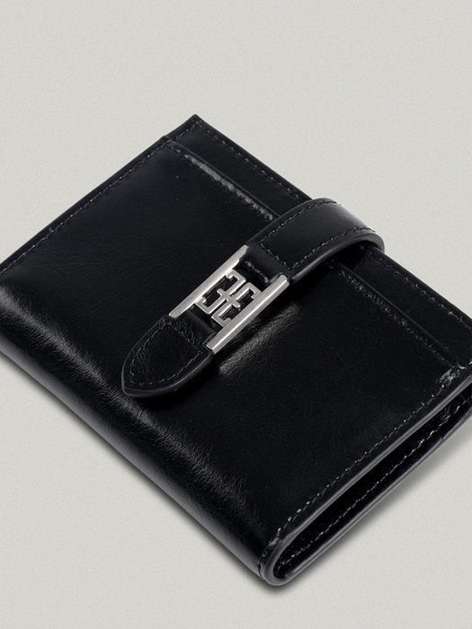 CLASSIC LOGO CARD WALLET IN BLACK