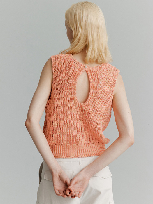 Summer Knit Vest(Coral)