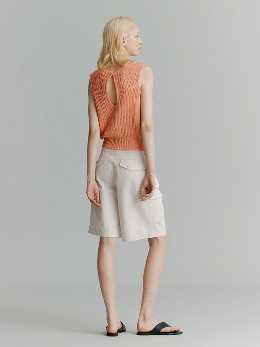 Summer Knit Vest(Coral)