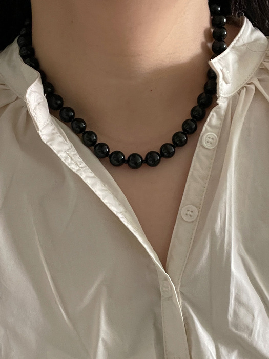 Black Gemstone Necklace_NC253