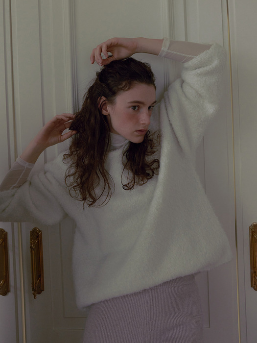 FURRY WOOL KNIT_IVORY