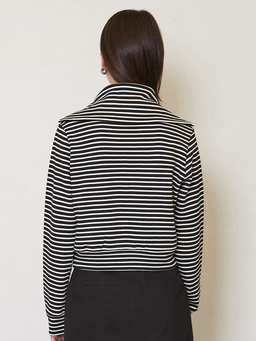 half zip-up sweatshirt_stripe